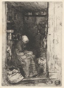 La Vielle aux Loques, från den franska uppsättningen (Douze Eaux-Fortes d av James Abbott McNeill Whistler