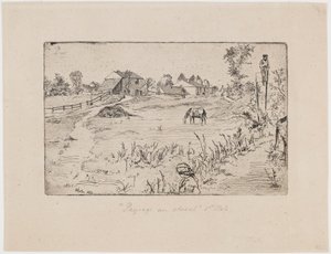 Landskap med hästar av James Abbott McNeill Whistler