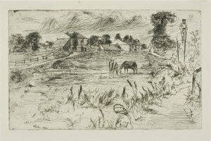 Landskap med hästar av James Abbott McNeill Whistler