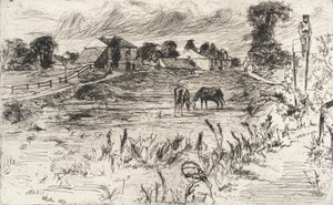 Landskap med hästar av James McNeill Whistler