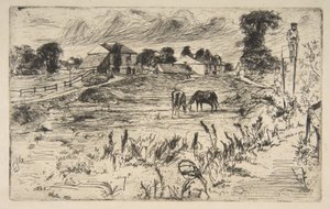 Landskap med hästen (Landskap med hästar) av James McNeill Whistler