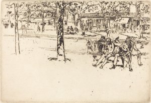 Boulevard Poissonniere av James Abbott McNeill Whistler