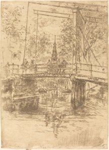 Little Drawbridge, Amsterdam av James Abbott McNeill Whistler