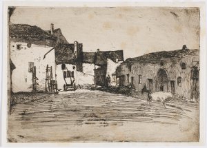 Liverdun. En av de tolv etsningarna från naturen av James Abbott McNeill Whistler
