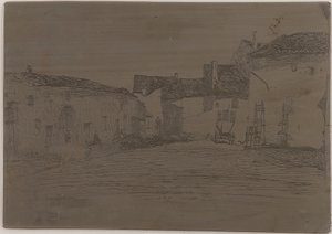 Liverdun. En av de <em>tolv etsningarna från naturen</em> av James Abbott McNeill Whistler