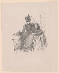 Mor och dotter [La Mère Malade] av James McNeill Whistler