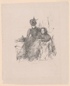 Mor och dotter [La Mère Malade] av James McNeill Whistler
