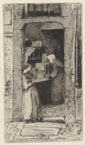 Mustard Woman, en av tolv etsningar från naturen av James Abbott McNeill Whistler