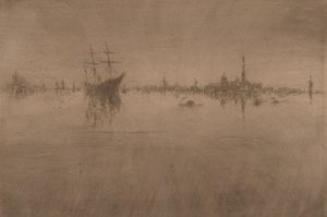 Nocturne, från Venedig, en serie av tolv etsningar ("Första Venedig-uppsättningen") av James Abbott McNeill Whistler