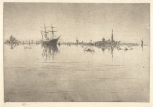 Nocturne, ur den första Venedig-serien (Venedig, en serie med tolv etsningar) av James McNeill Whistler