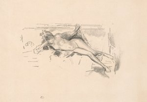 Nakenmodell, liggande av James Abbott McNeill Whistler