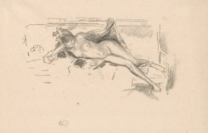 Nakenmodell, liggande av James Abbott McNeill Whistler