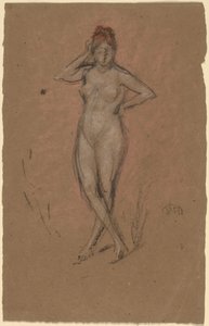 Naken stående med benen i kors av James Abbott McNeill Whistler