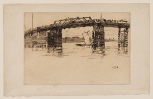 Gamla Battersea Bridge av James Abbott McNeill Whistler