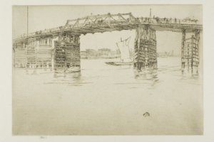 Gamla Battersea Bridge av James Abbott McNeill Whistler