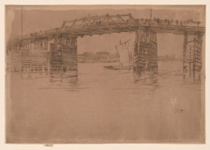 Gamla Battersea Bridge av James Abbott McNeill Whistler