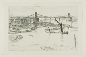 Gamla Hungerford Bridge av James Abbott McNeill Whistler