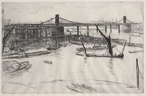 Den gamla Hungerford-bron av James McNeill Whistler