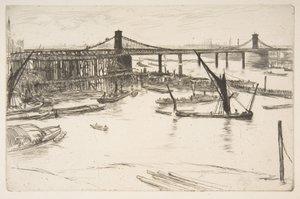 Gamla Hungerford Bridge av James McNeill Whistler