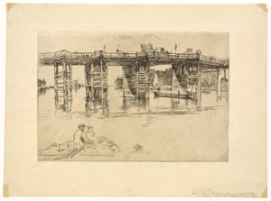 Gamla Putney Bridge av James Abbott McNeill Whistler