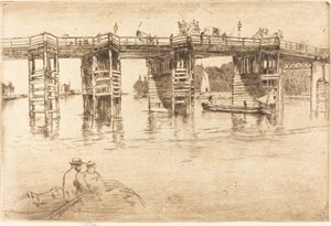 Gamla Putney Bridge av James Abbott McNeill Whistler