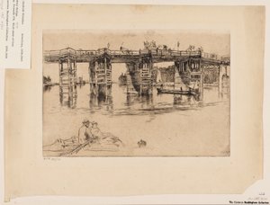 Gamla Putney Bridge av James Abbott McNeill Whistler