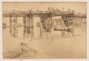 Gamla Putney Bridge av James Abbott McNeill Whistler