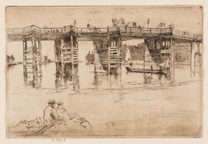 Gamla Putney Bridge av James Abbott McNeill Whistler