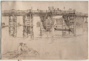 Gamla Putney Bridge av James McNeill Whistler