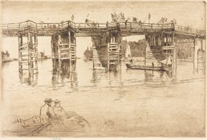 Gamla Putney Bridge av James McNeill Whistler