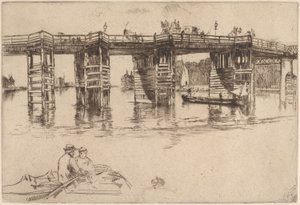 Gamla Putney Bridge av James McNeill Whistler