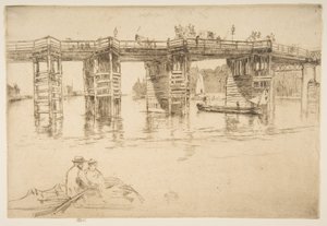 Gamla Putney Bridge av James McNeill Whistler