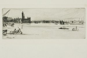 Gamla Westminster Bridge av James Abbott McNeill Whistler