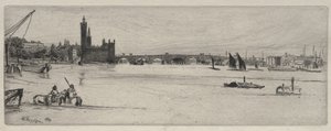 Gamla Westminster Bridge av James McNeill Whistler