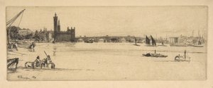 Gamla Westminster Bridge av James McNeill Whistler