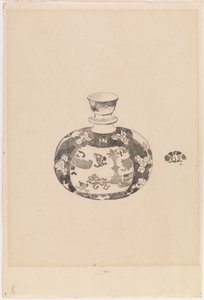 Oviform ingefärsburk med klockformad lock av James Abbott McNeill Whistler