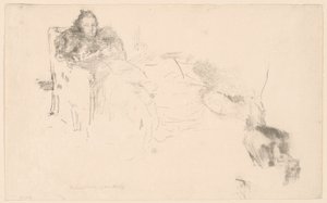Porträttstudie: Mrs Philip, nr 4 [Studier av Philips] av James Abbott McNeill Whistler