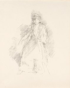 Porträtt av en ung kvinna som bär hatt [fröken Seaton] av James Abbott McNeill Whistler