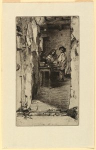 Rag Pickers, Mouffetard District, Paris av James Abbott McNeill Whistler