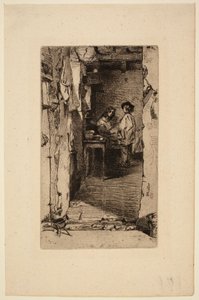 Lumpsamlare, Quartier Mouffetard, Paris av James McNeill Whistler