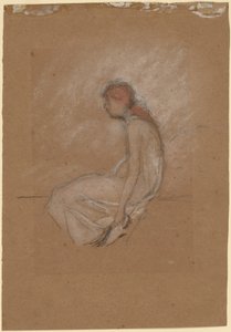 Sittande kvinna med rött hår av James Abbott McNeill Whistler