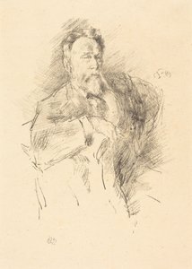Skiss av William E. Henley av James McNeill Whistler