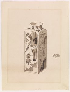 Fyrkantig behållare med expanderande hals av James Abbott McNeill Whistler