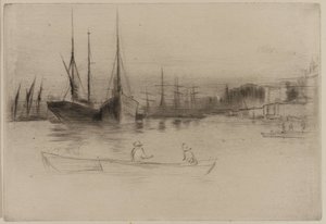 Ångbåtar utanför tornet av James Abbott McNeill Whistler