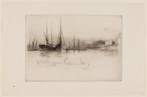 Ångbåtar utanför tornet av James Abbott McNeill Whistler