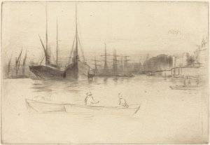 Ångbåtar utanför Towern av James McNeill Whistler
