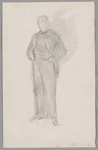 Studie till porträtt av Thomas Way av James McNeill Whistler