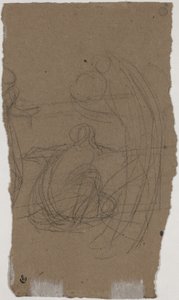 Studie för "Variationer i blått och grönt" [verso] av James Abbott McNeill Whistler