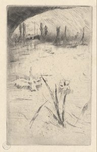Swan och Iris av James Abbott McNeill Whistler