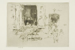 The Barrow - Marolles-distriktet, Bryssel av James Abbott McNeill Whistler